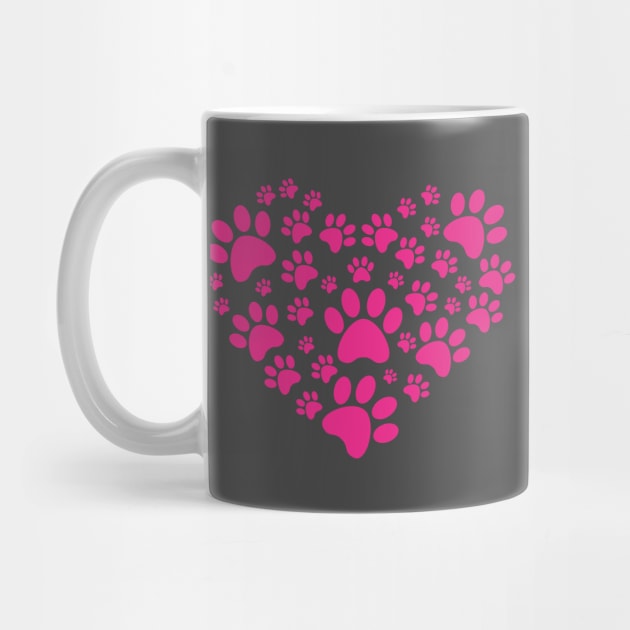 Dog Paw Heart by kimmieshops